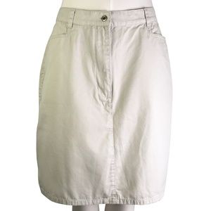 Christopher & Banks Skirt Women's Size 16 Khaki Skirt Soft Cotton